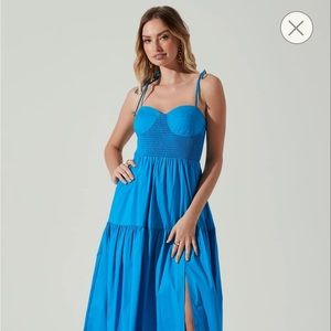 ASTR The Label - Tiered Smocked MIDI Dress, Size Med NWT